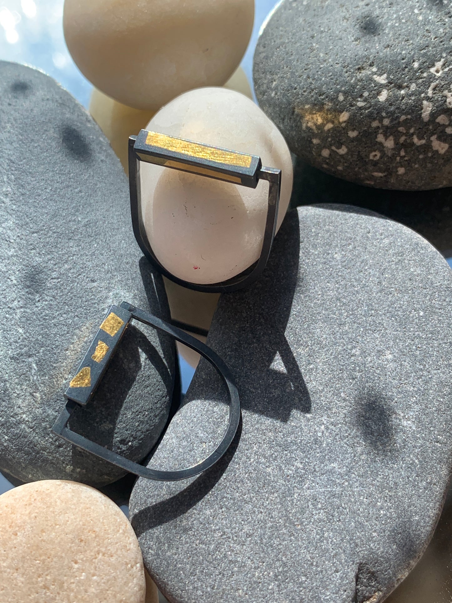 Golden Utopia Ring with 24K Gold on Sterling Silver