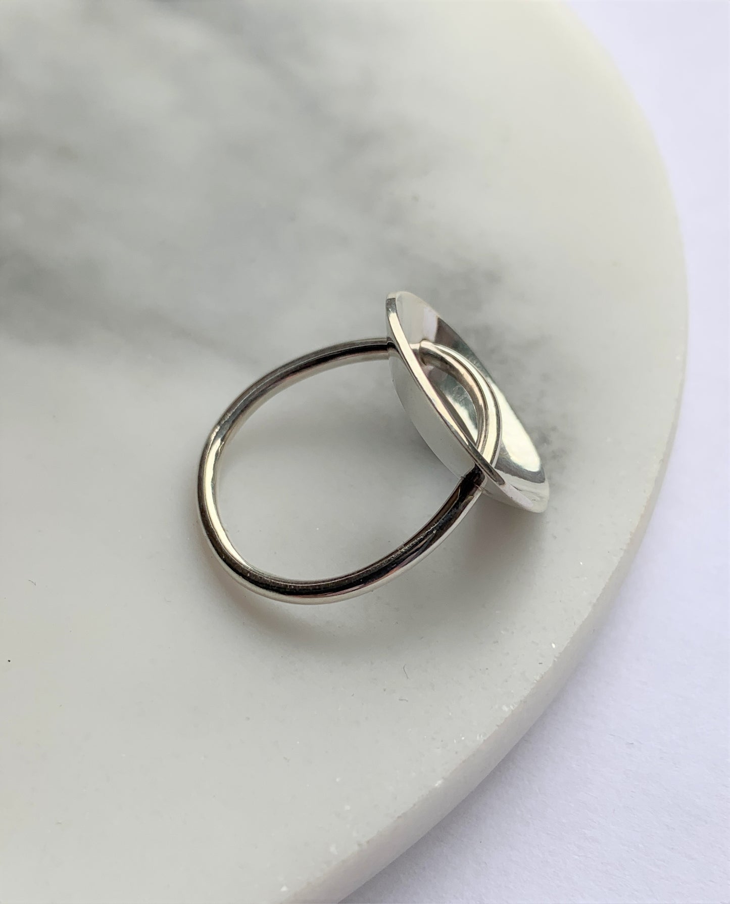 Radial Reflections Sterling Silver Ring