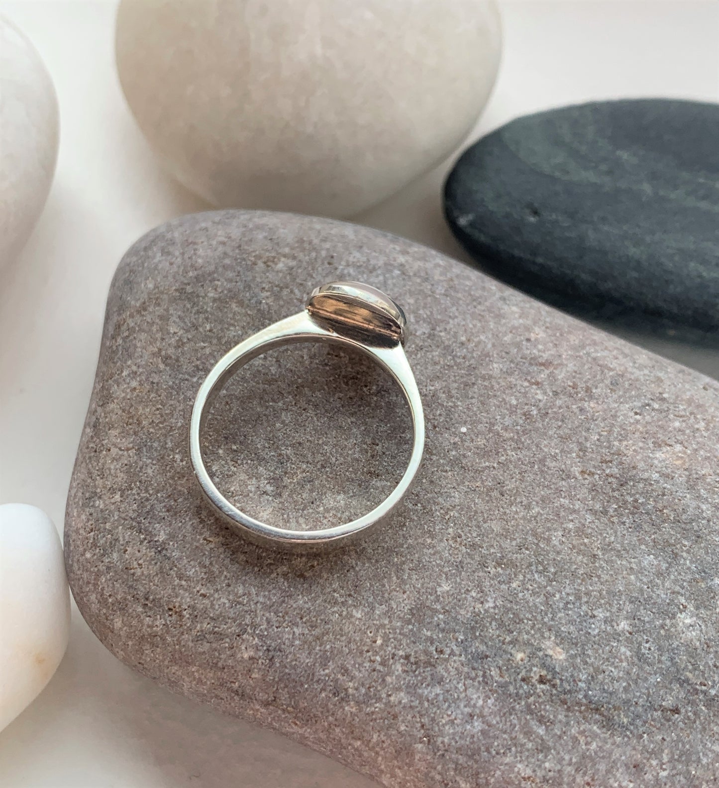 Opal Cabochon Sterling Silver Ring