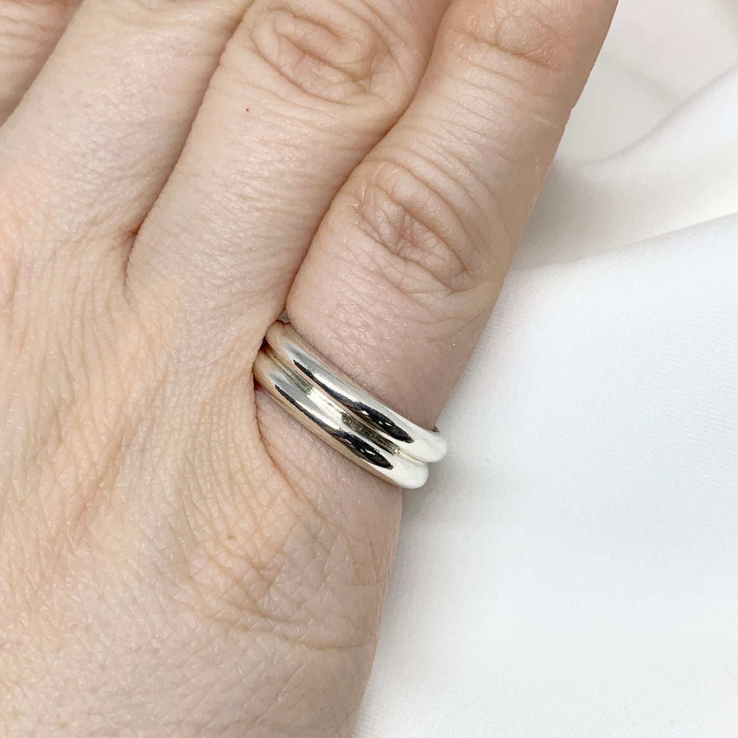 Double Domed Sterling Silver Ring