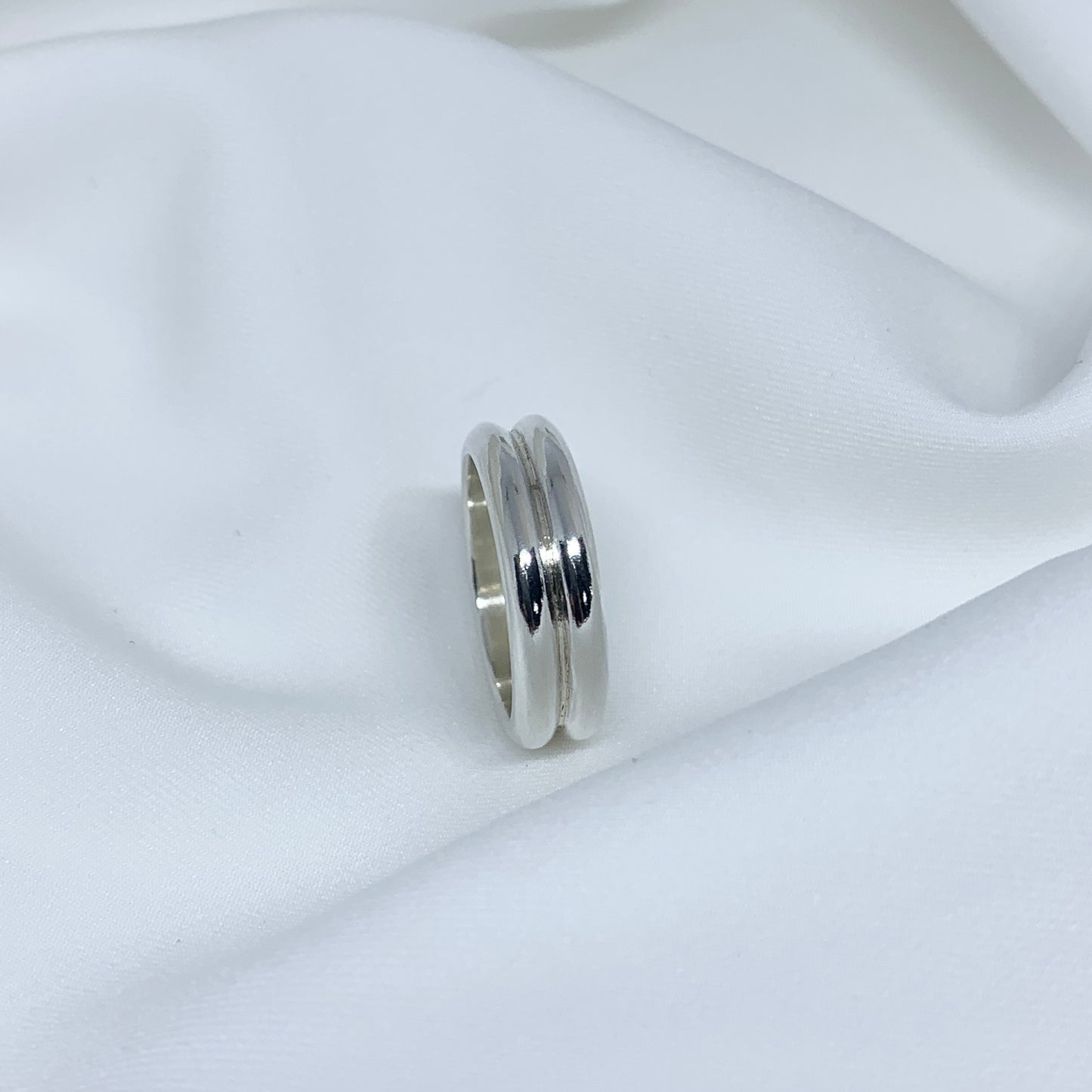 Double Domed Sterling Silver Ring