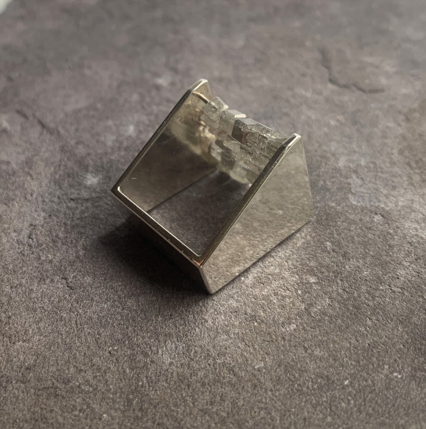 ABACUS V - Quintuple Row Diamond Bead Square Cocktail Ring