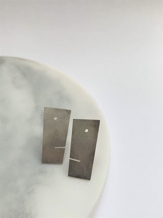 Funky abstract face earrings