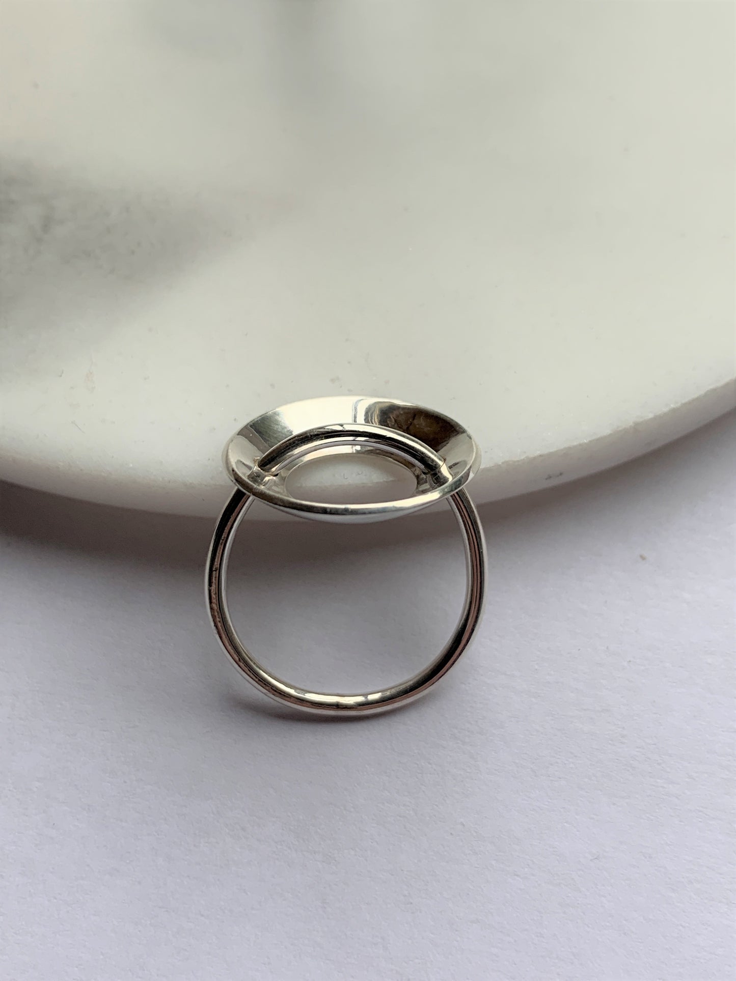 Radial Reflections Sterling Silver Ring