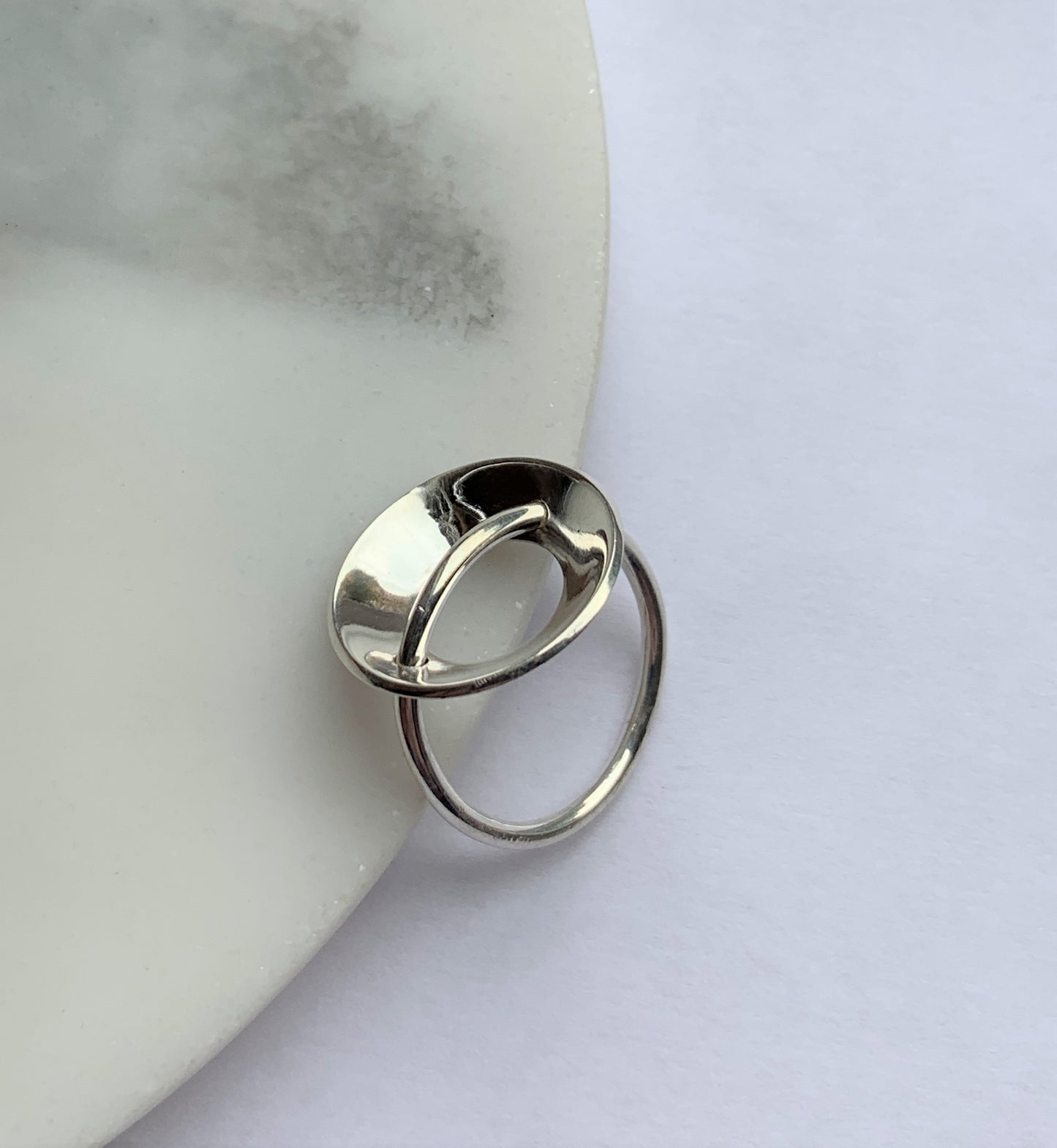 Radial Reflections Sterling Silver Ring