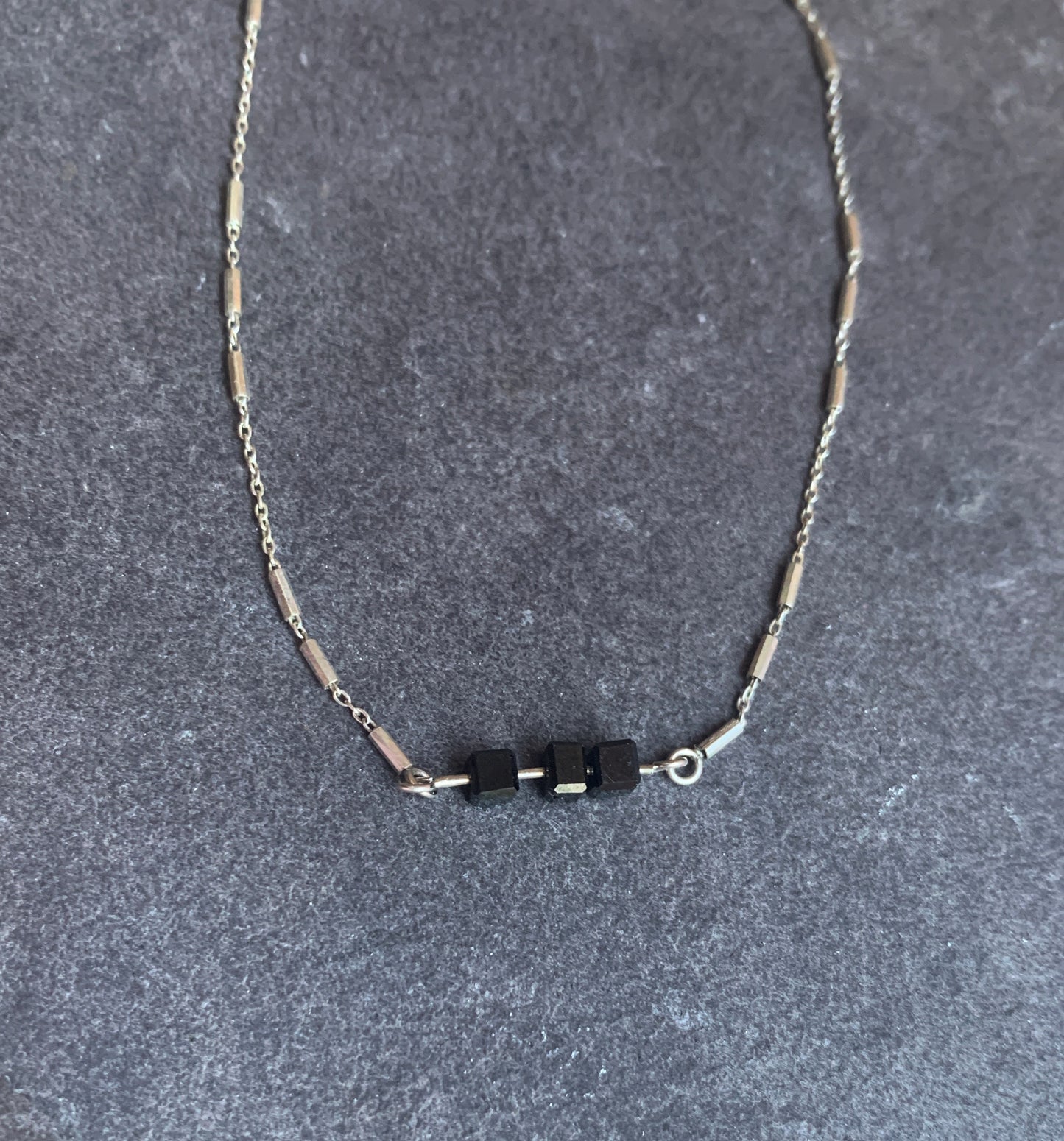 Abacus Trio Rough Diamond Fine Necklace